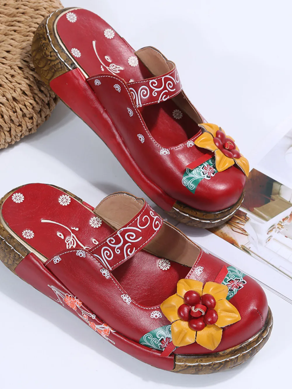Flower Round Toe Sandals, image 6