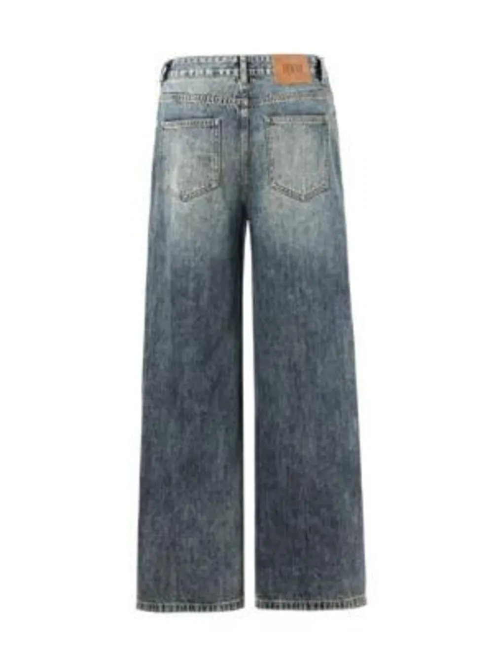 Men's Vintage Wash Wide Leg Jeans, image 2