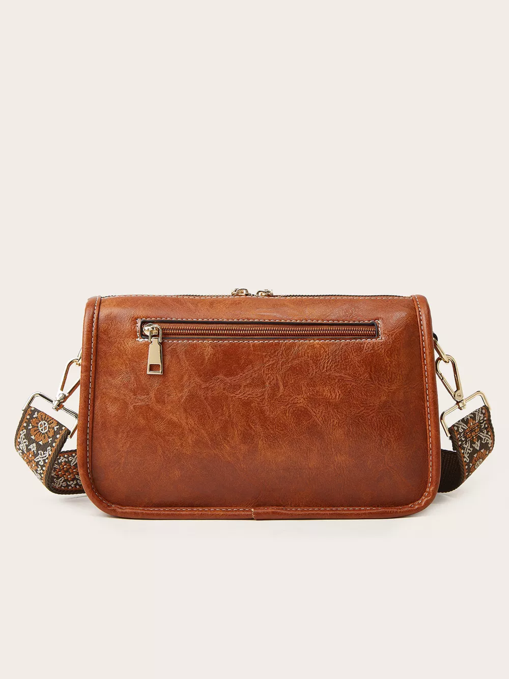 Vintage Style Patterned Strap Crossbody Bag, image 6