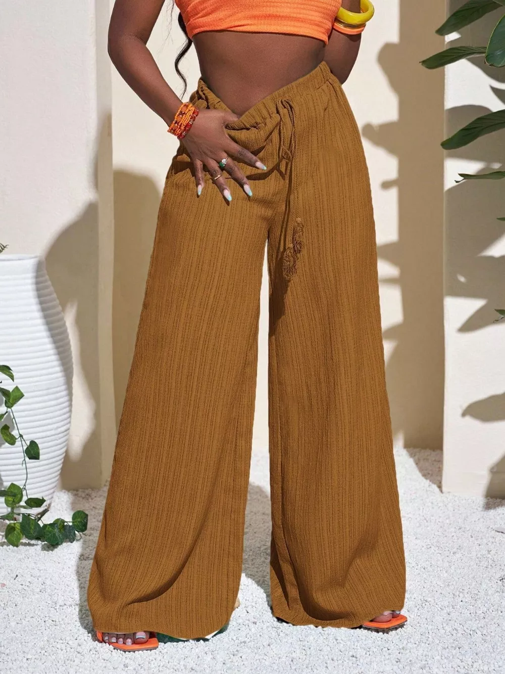 High-Waisted Wide-Leg Pants, image 13