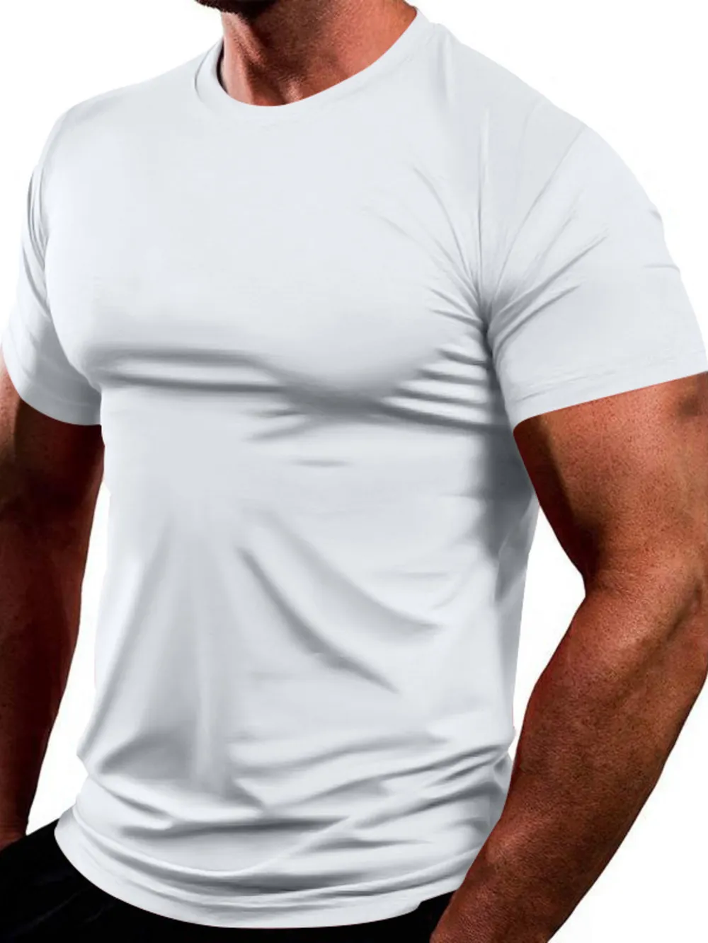 Men's Full Size Round Neck Short Sleeve T-Shirt Plus Size, image 9