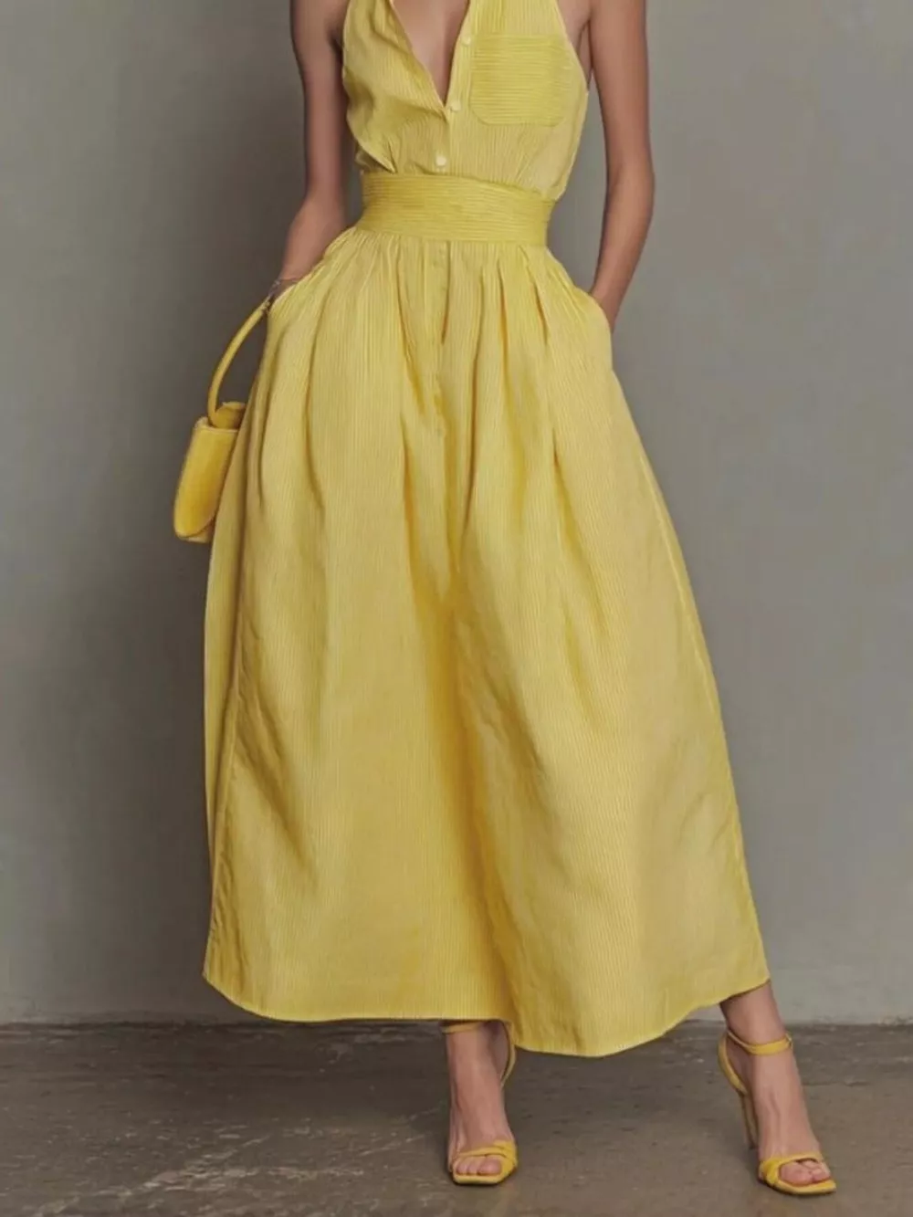 Sleeveless Maxi Dress with Pockets, image 3