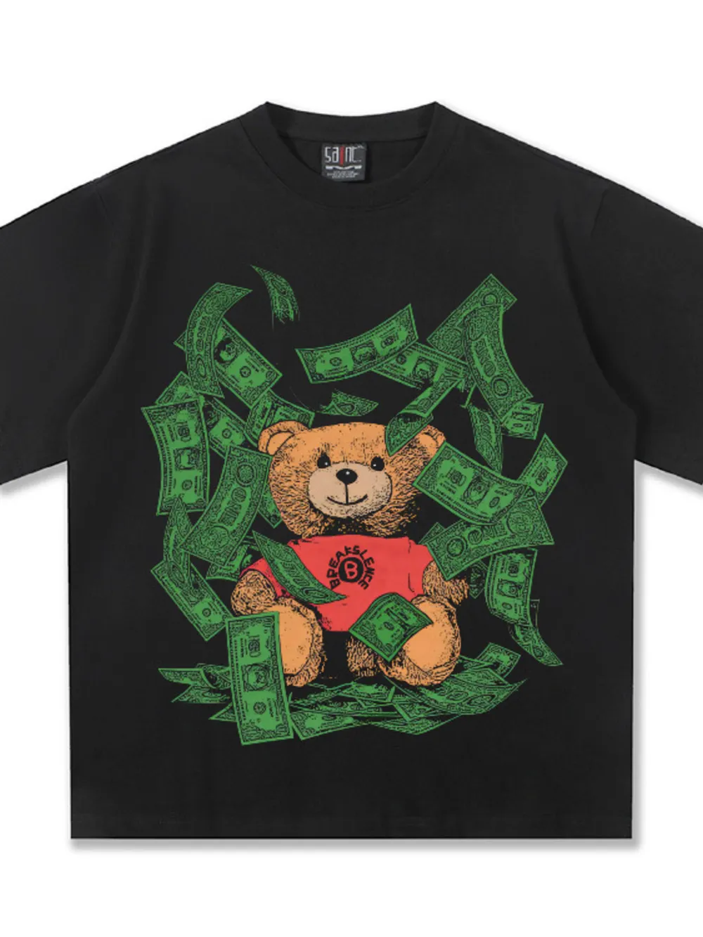 Men's Money Bear Graphic Short Sleeve T-Shirt, image 8
