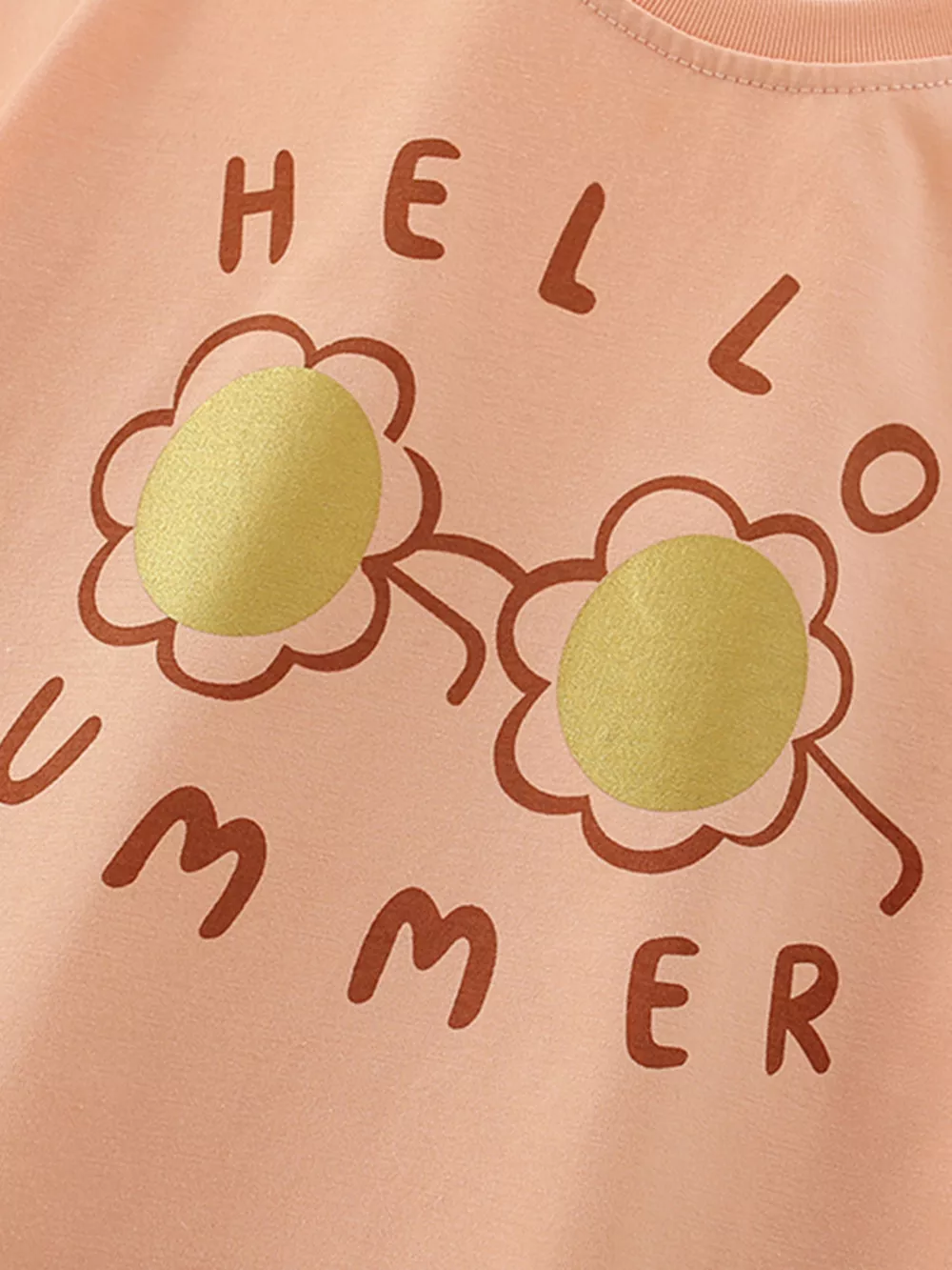 Children's Hello Summer Ruffle Trim Tee and Shorts Set, image 3