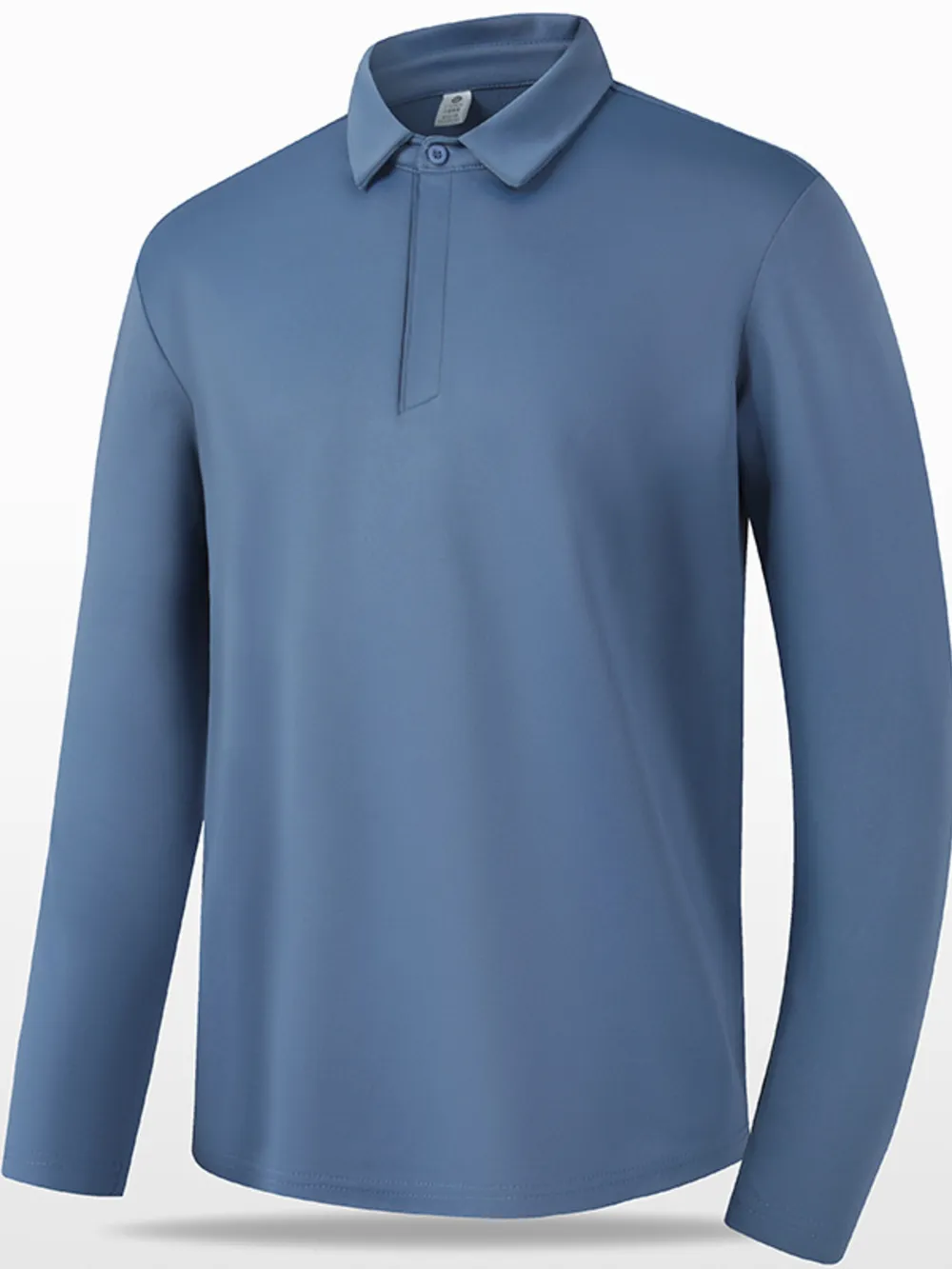 Men's Plus Size Button Detail Long Sleeve Polo
