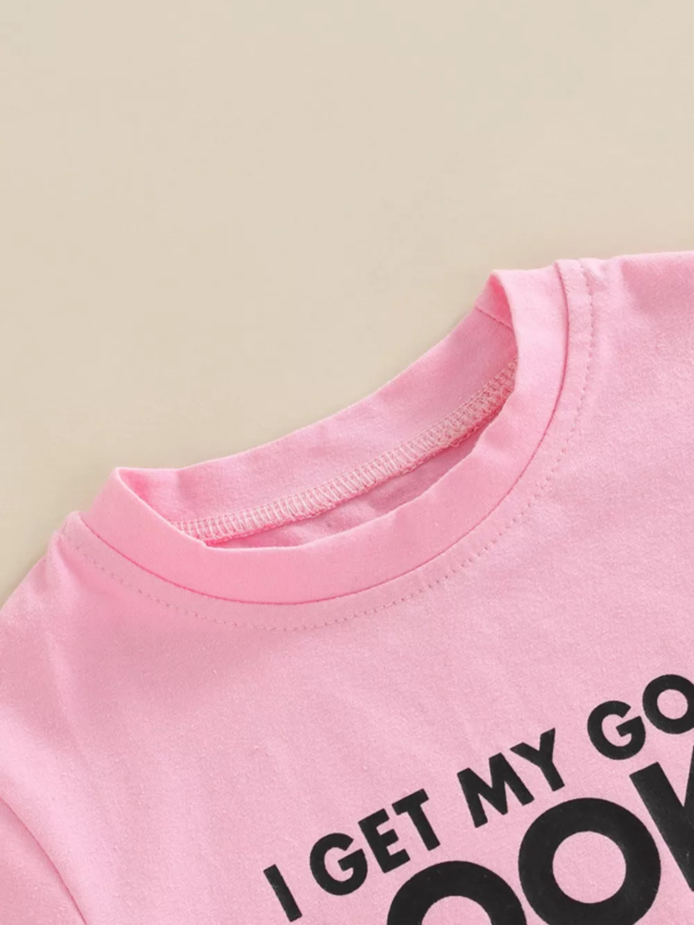 Children's Letter Tee & Ripped Denim Shorts Set, image 4