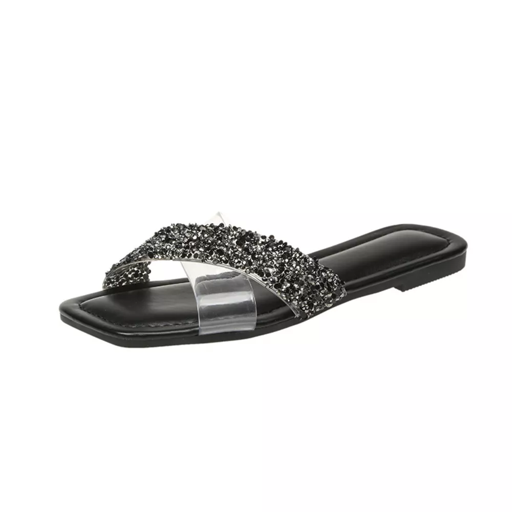 Open Toe Rhinestone Sandals, image 3