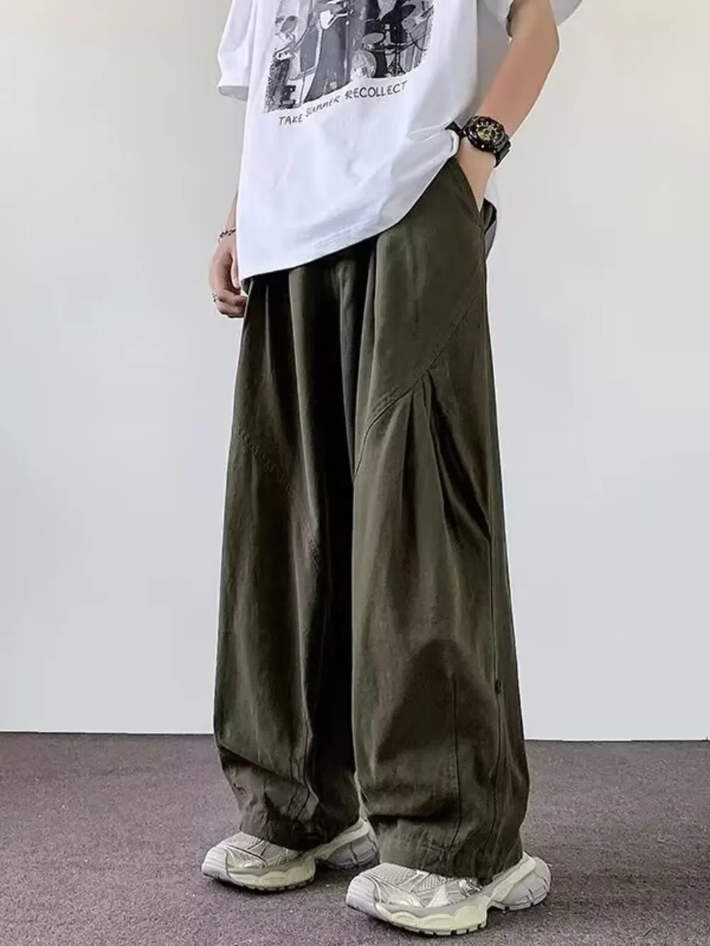 Men's Plus Size Loose Fit Casual Cargo Pants, image 3