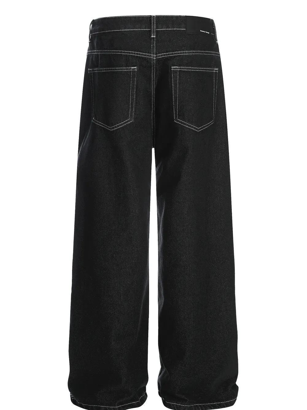 Men's Wide-Leg Contrast Stitch Jeans, image 2