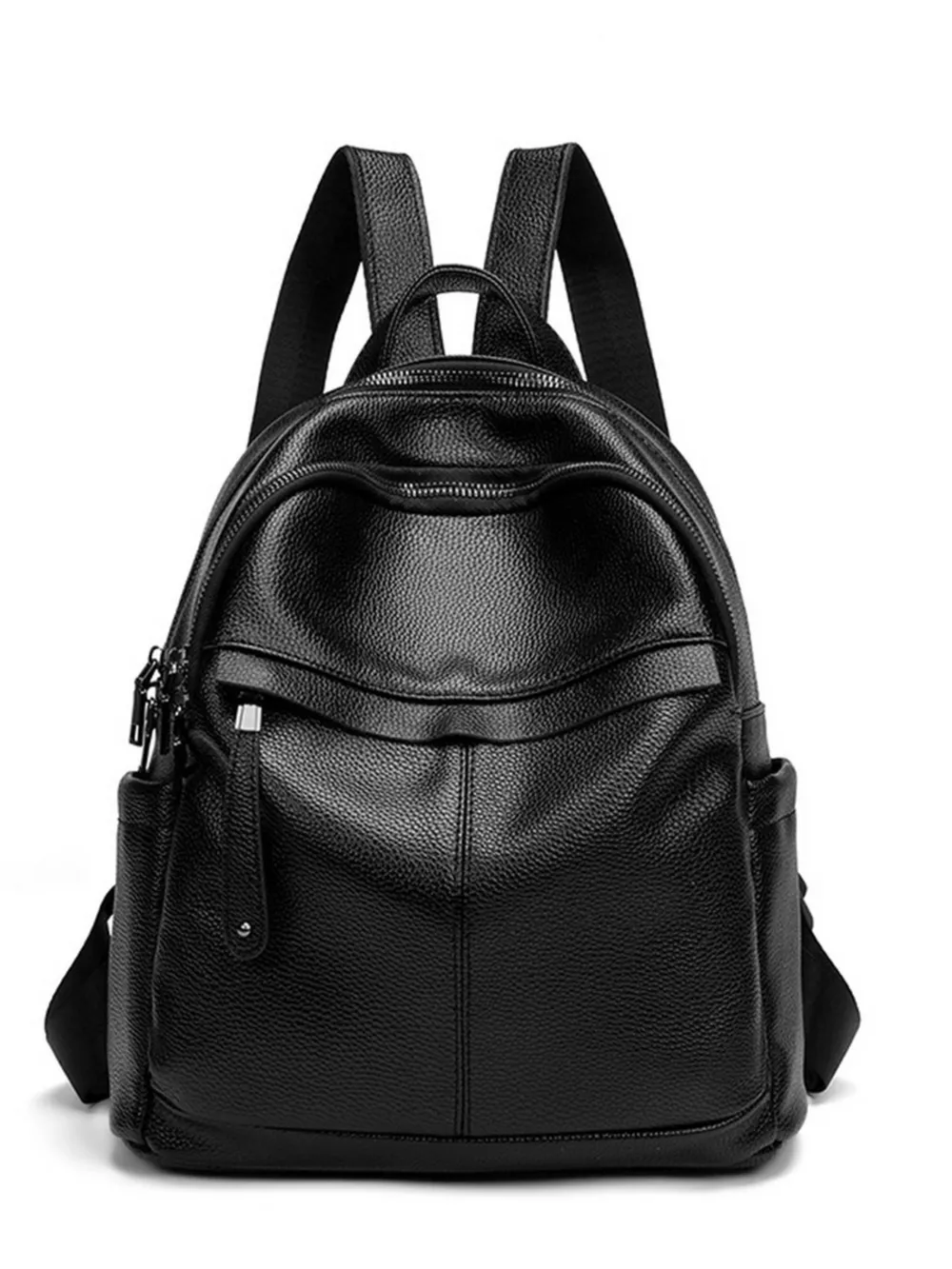 Minimalist Chic PU Leather Casual Backpack Bag, image 4
