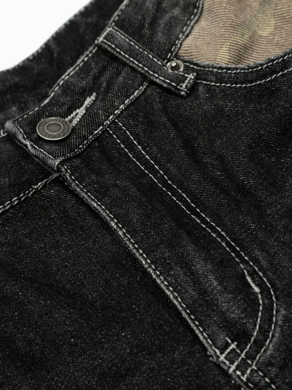 Men's Distressed Camo Panel Denim Shorts, image 11