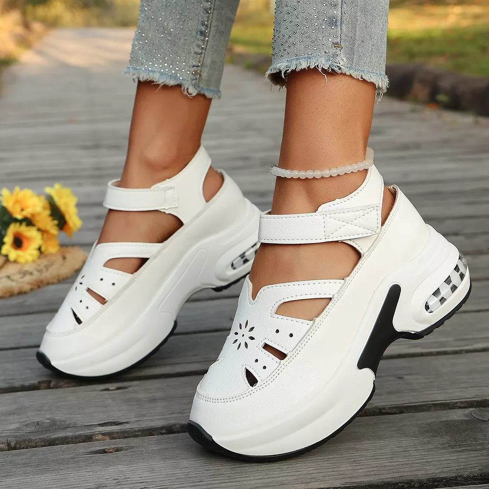 Cutout Round Toe Platform Sandals, image 5