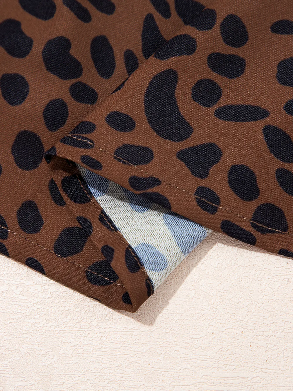 Leopard Print Ruffled Puff Sleeve Blouse, image 3