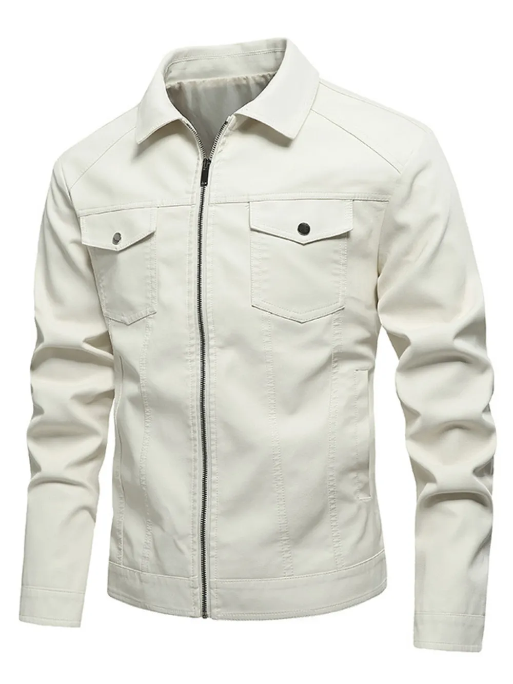 Men's Plus Size Zip Up Long Sleeve Jacket, image 3