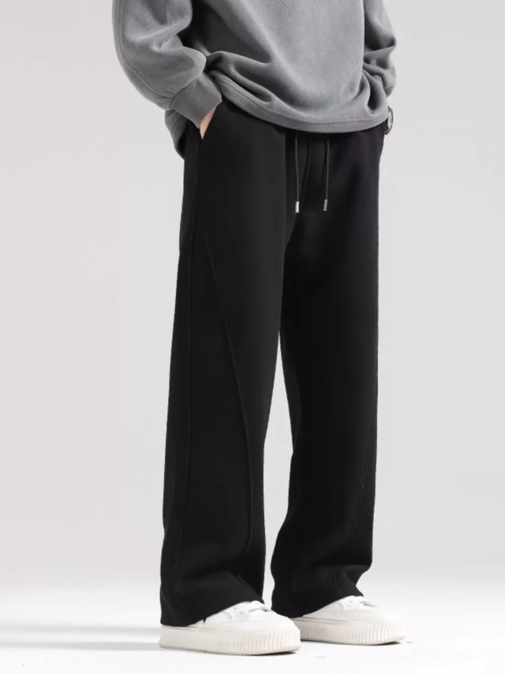 Men's Plus Size Wide Leg Casual Pants, image 3