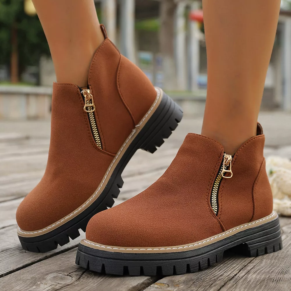Side Zipper Ankle Boots, image 5