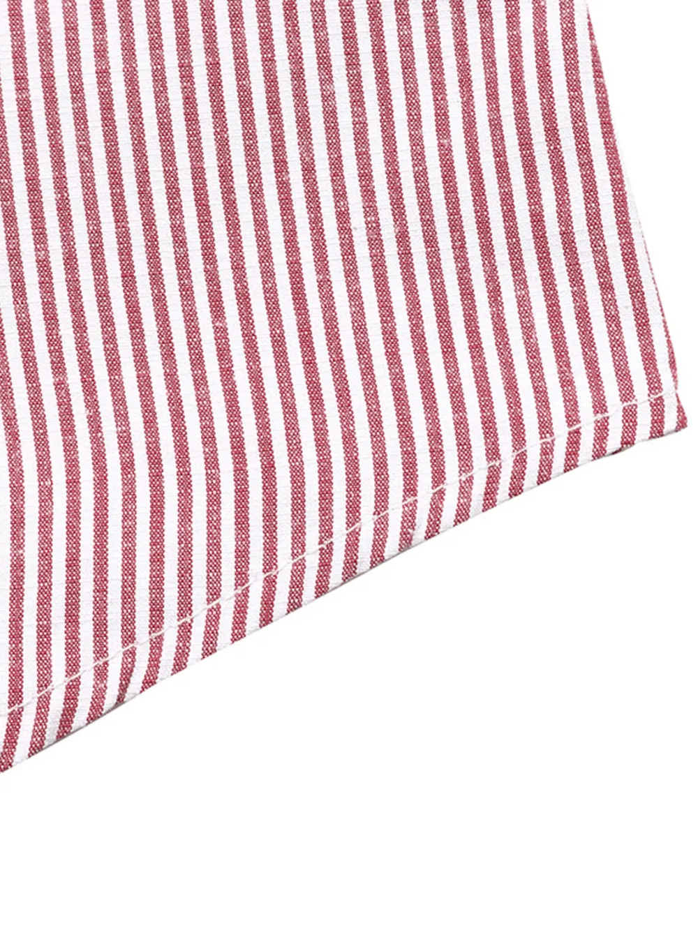Striped Balloon Sleeve Button-Up Shirt, image 2