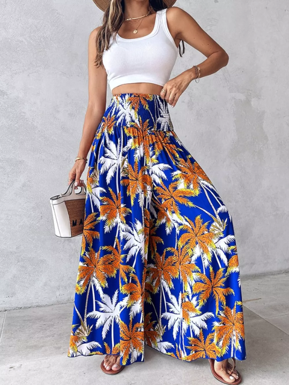 Printed Wide-Leg Pants, image 27
