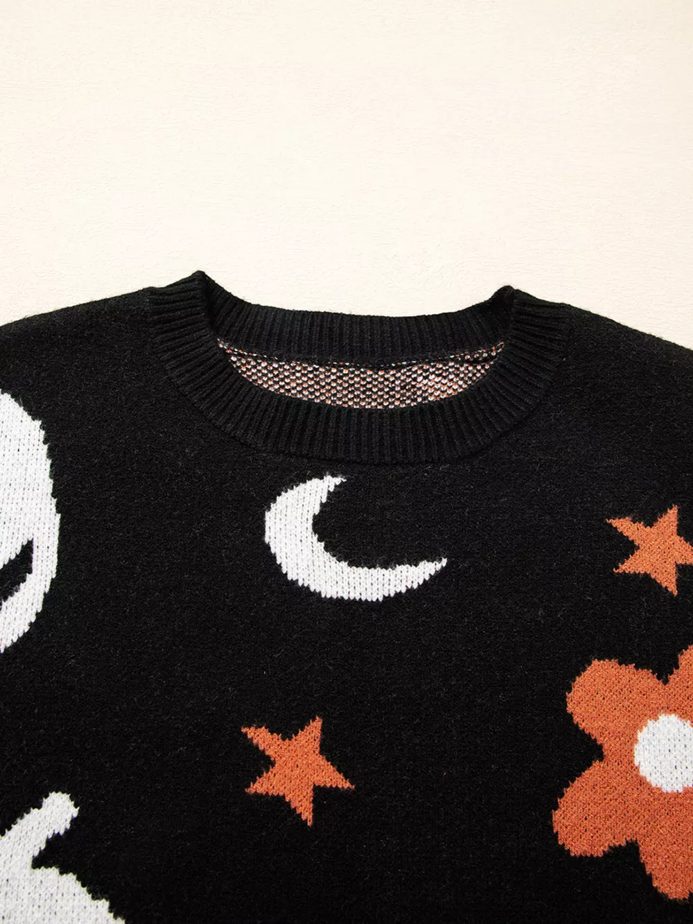 Halloween Gothic Pattern Long Sleeve Sweater, image 5