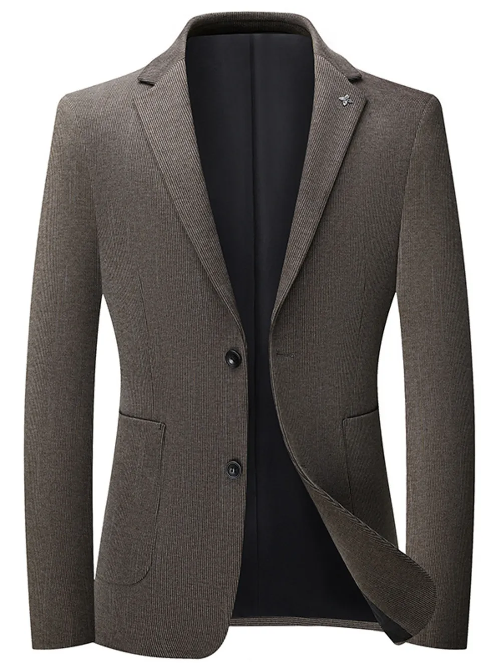 Men's Lapel Collar Long Sleeve Blazer, image 2