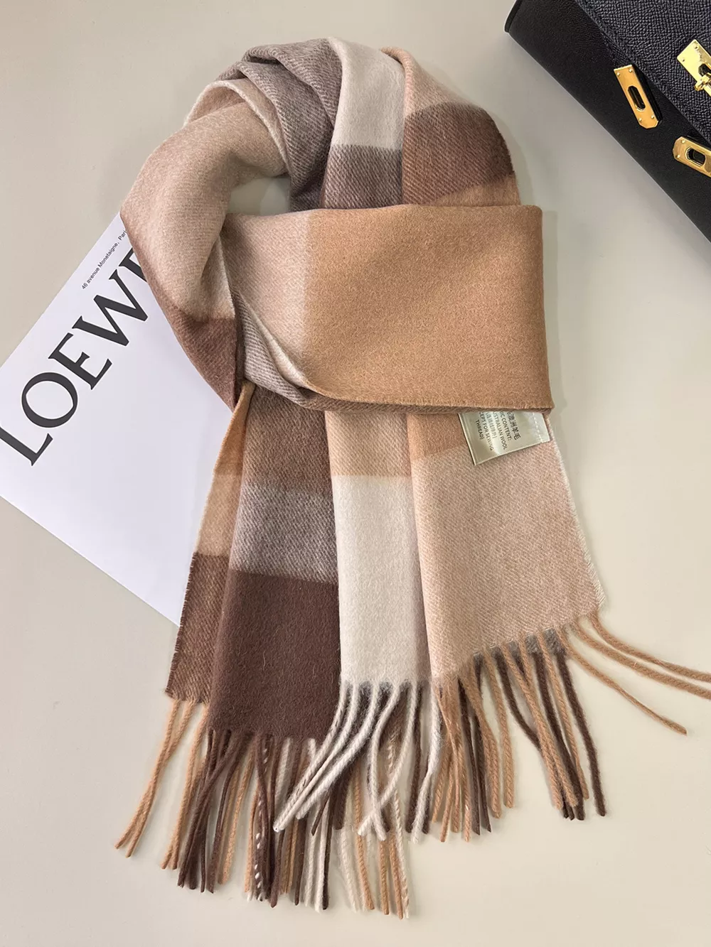 Plaid Fringe Scarf, image 7