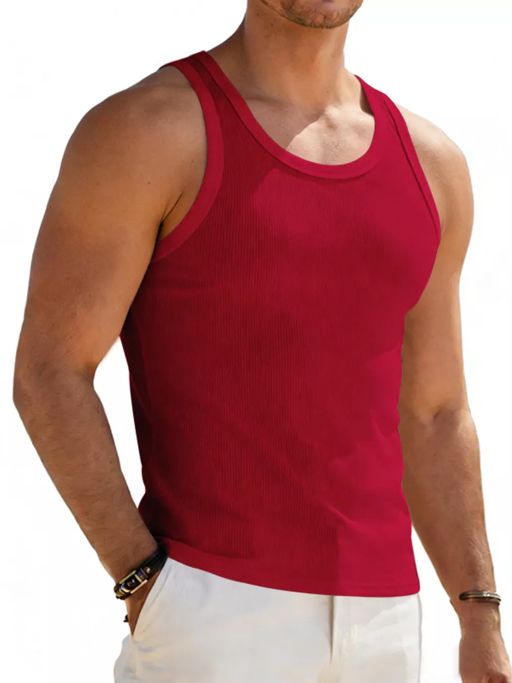 Men's Full Size Round Neck Tank Plus Size, image 11