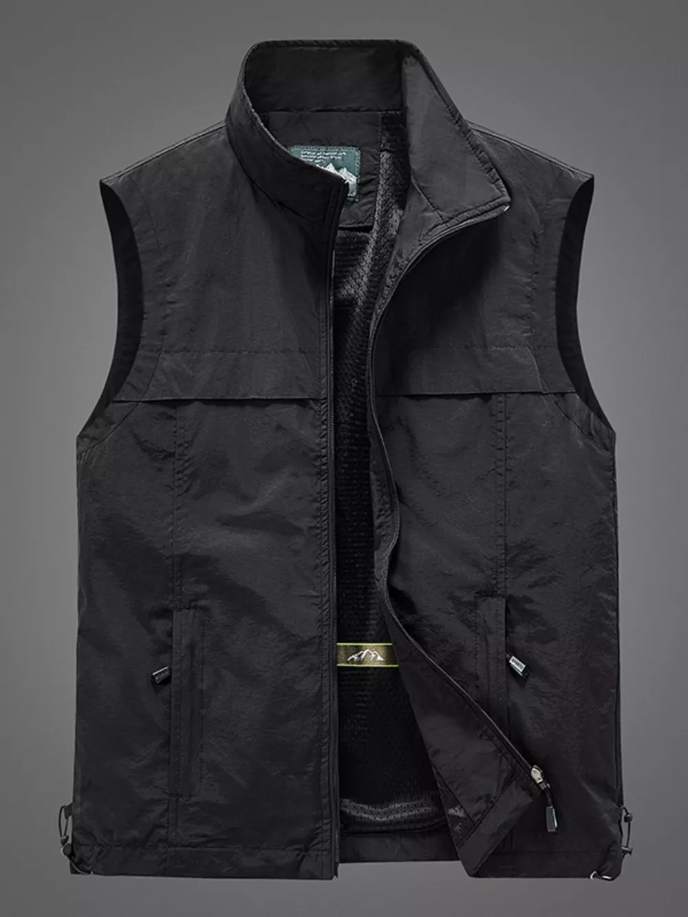 Men's Plus Size Zip Up Vest, image 2