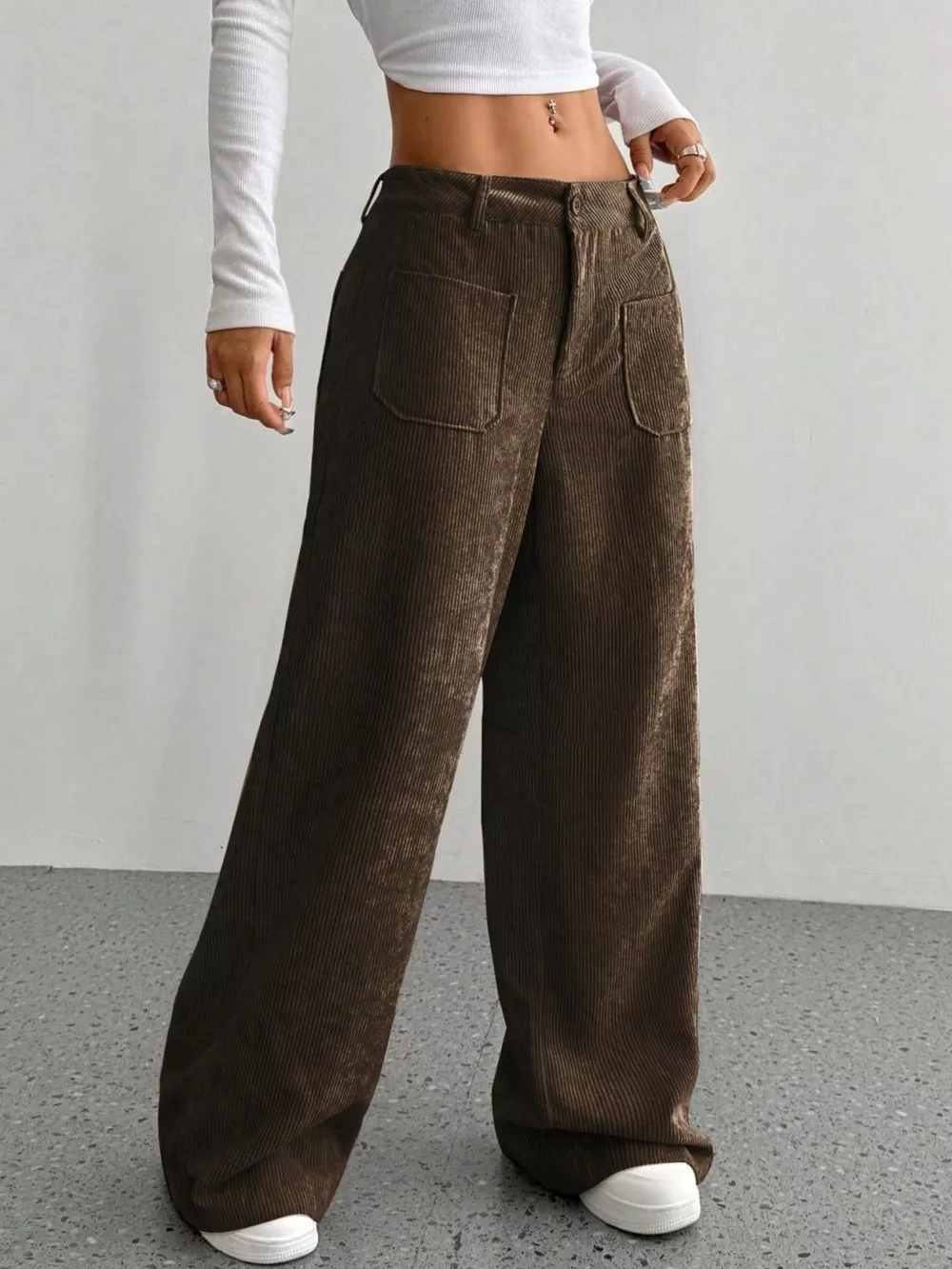 Wide Leg Corduroy Pants, image 8