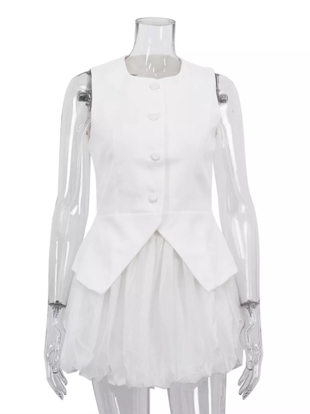 Peplum Vest and Bubble Skirt Set, image 5