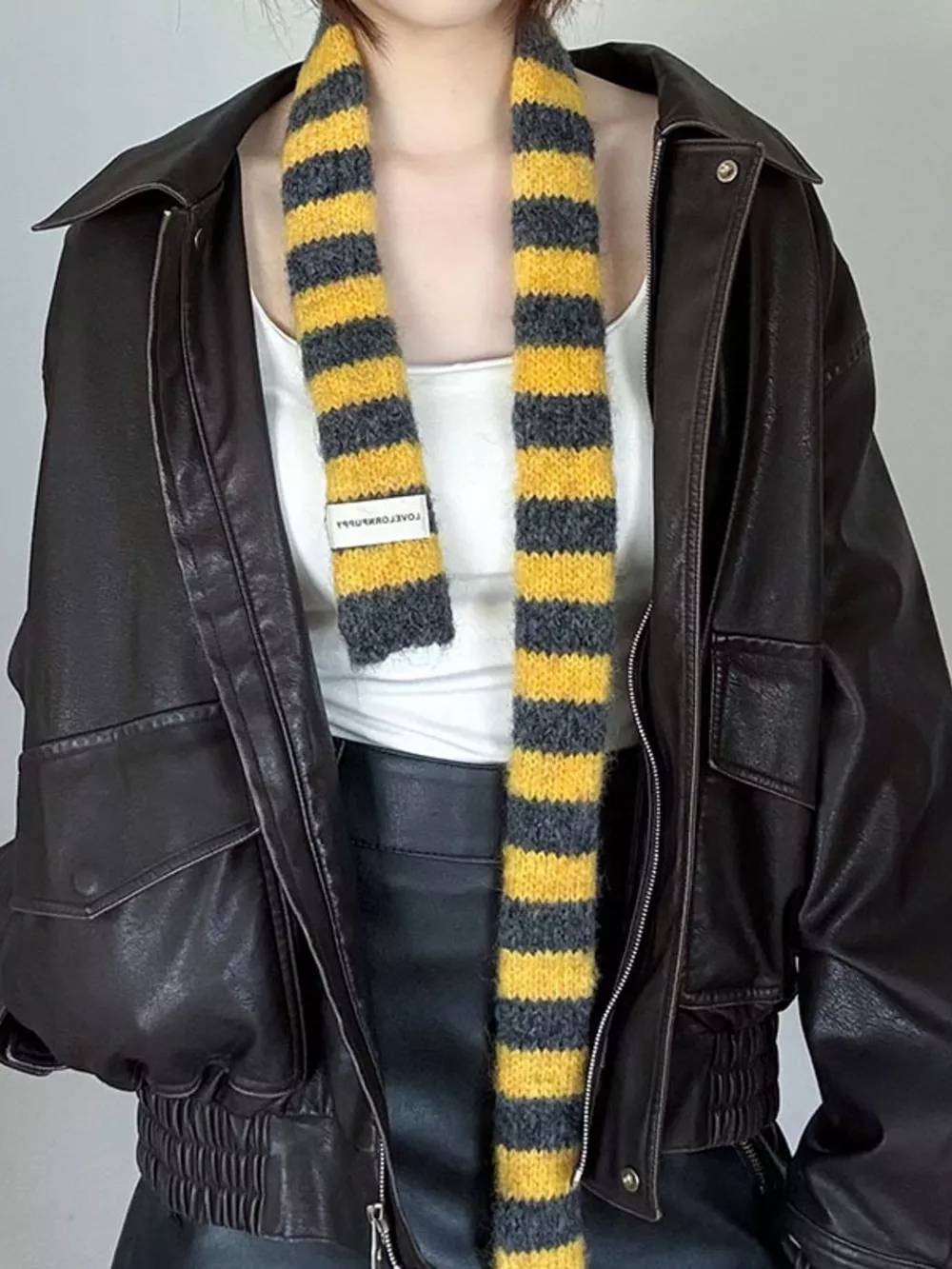 Striped Knitted Warm Scarf, image 9