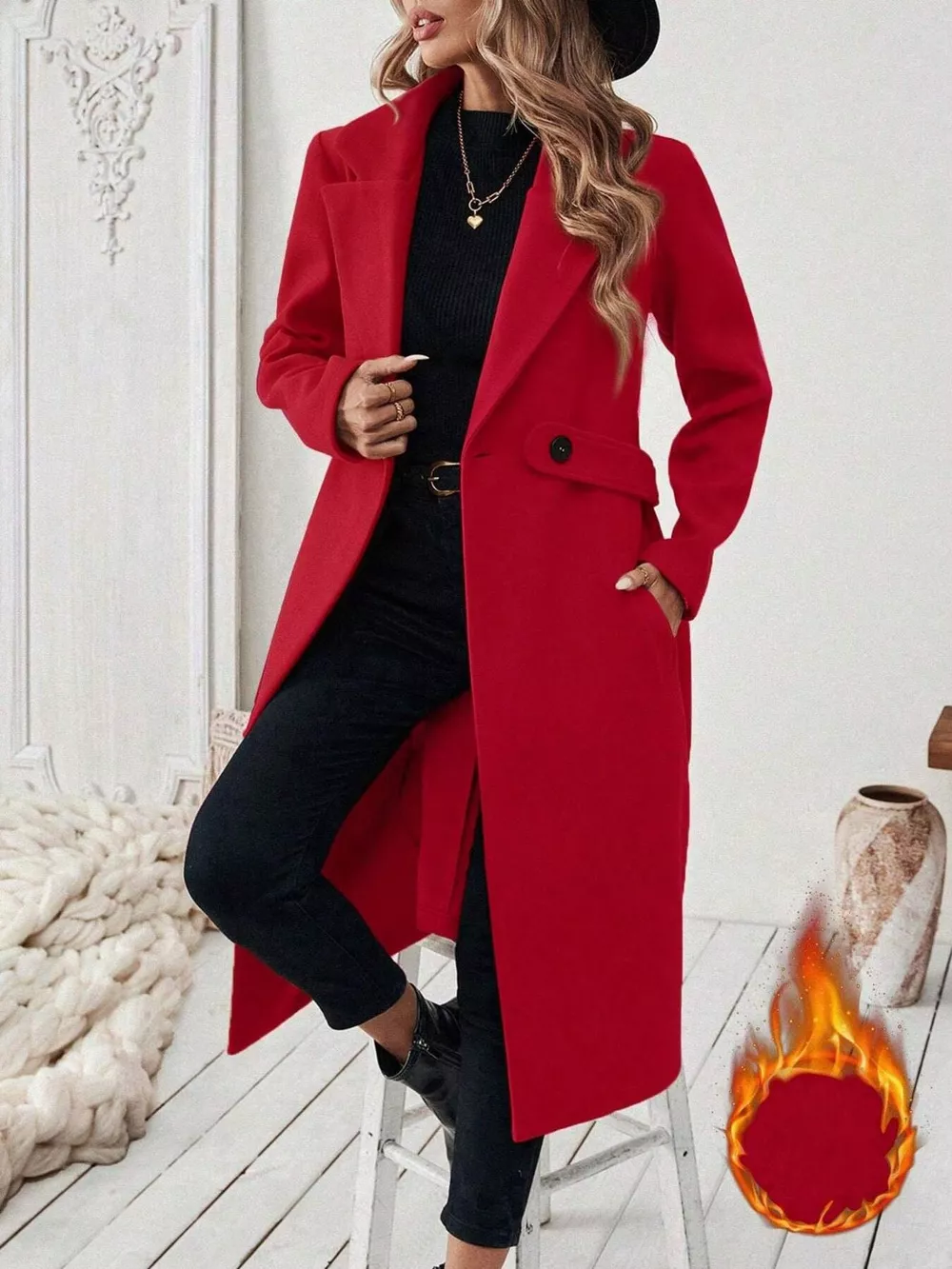 Single-Button Longline Coat, image 36
