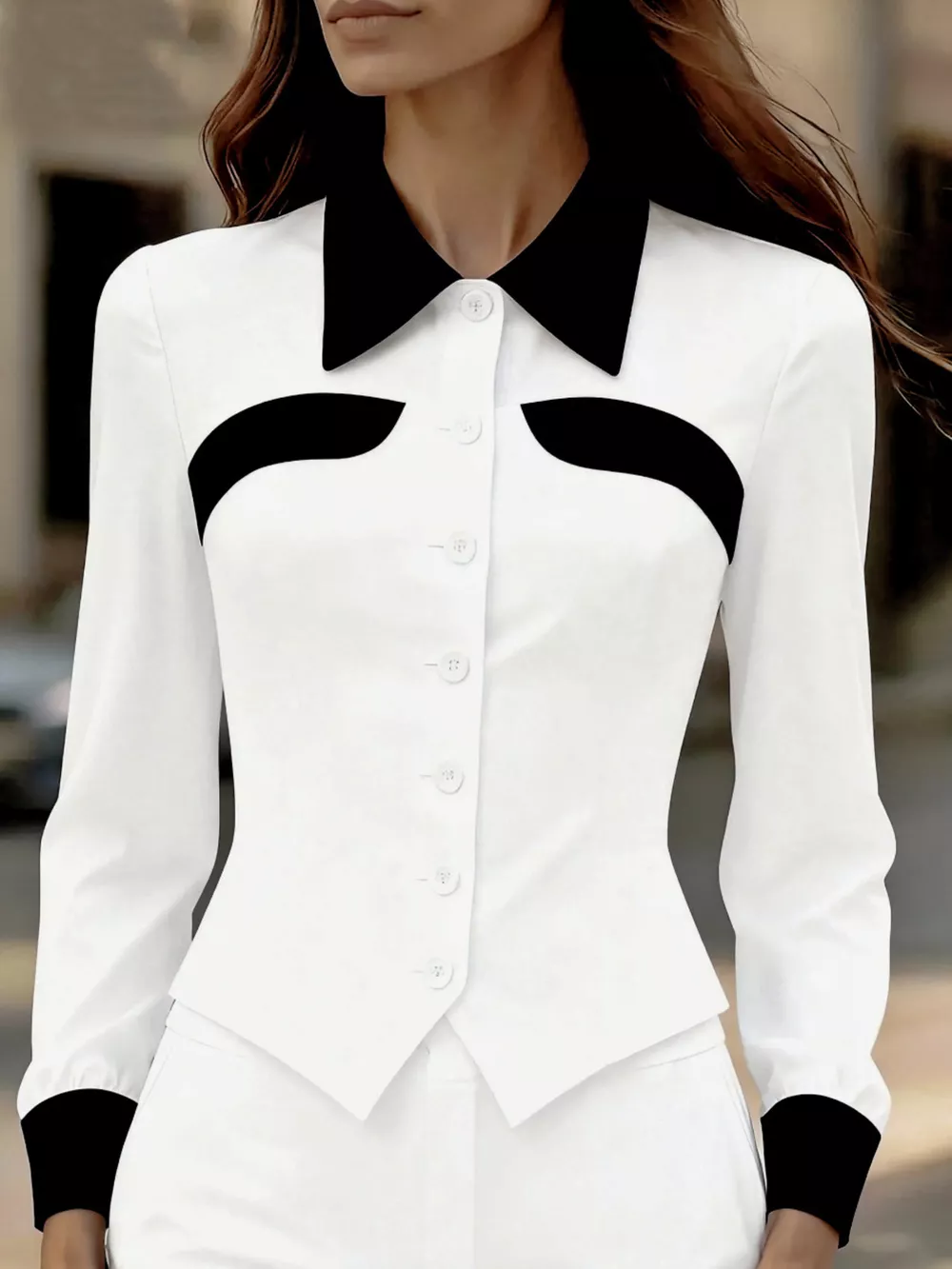 Contrast Button-Down Shirt, image 10