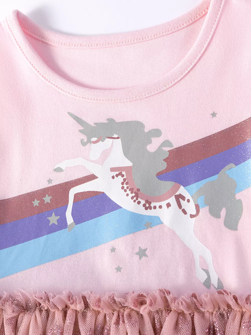 Children's Unicorn Rainbow Tulle Dress, image 4