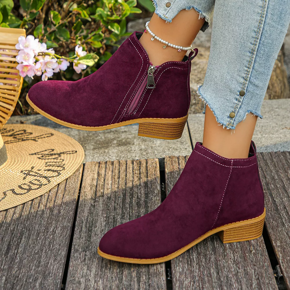 Point Toe Block Heels Boots, image 4