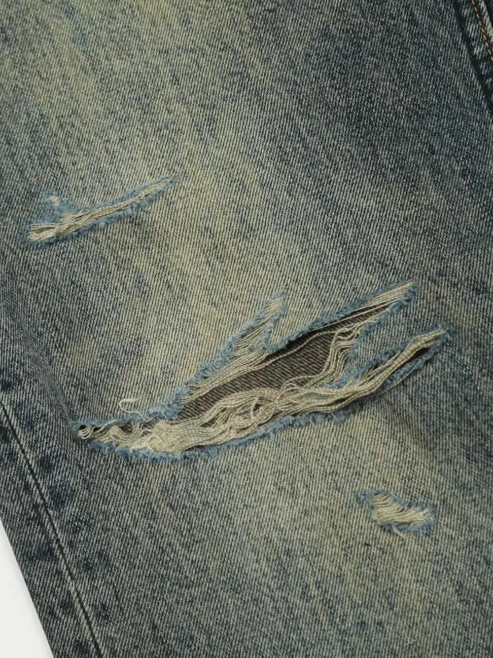 Men's Vintage Distressed Flare Jeans, image 5