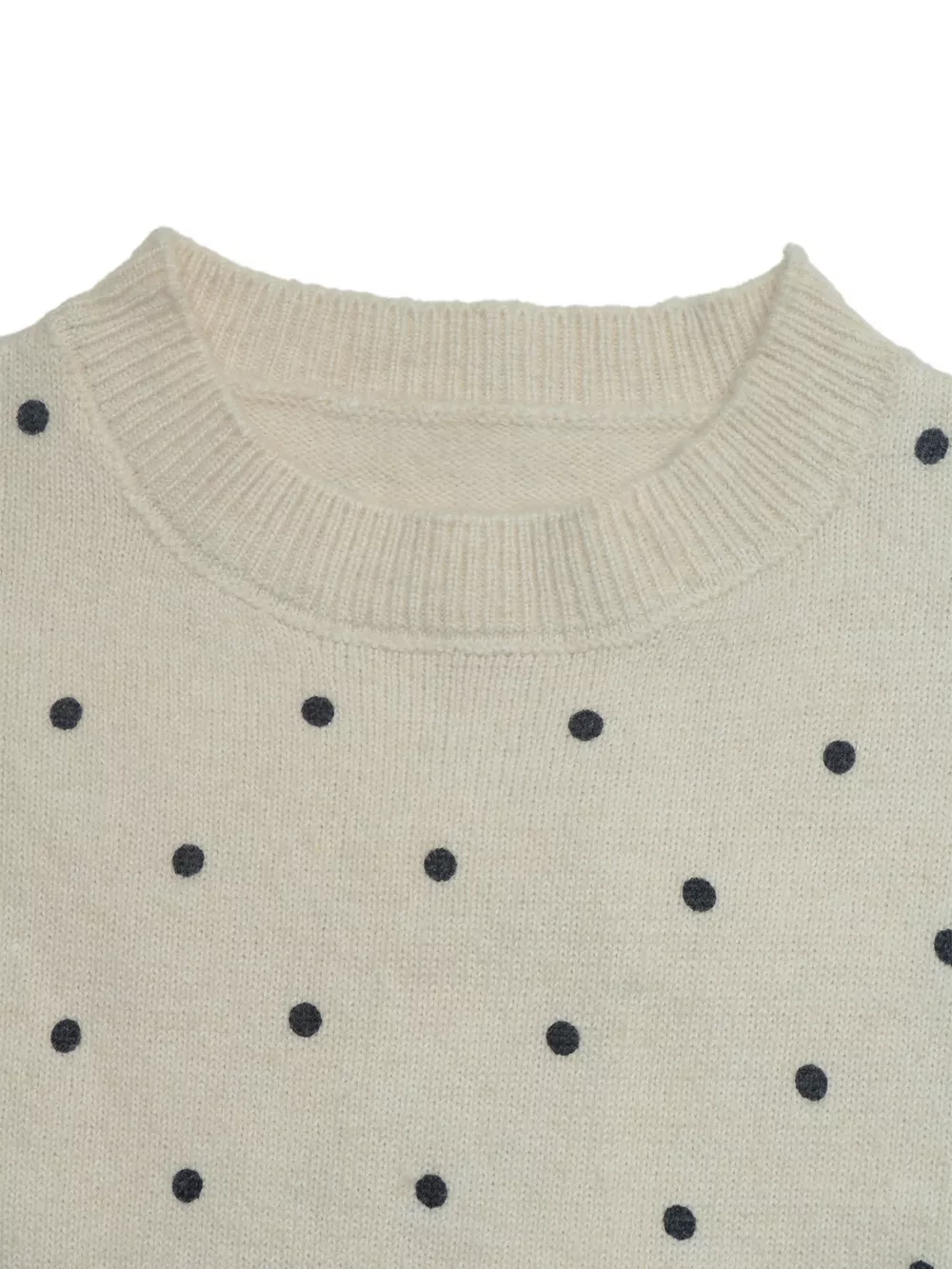Polka Dot Short Sleeve Knit Sweater, image 10