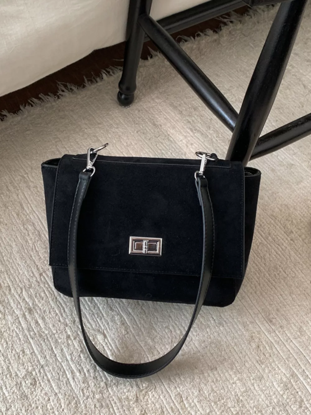 Suede Flap Crossbody Bag, image 6