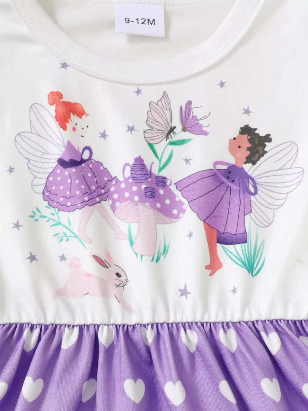 3-Piece Children's Printed Ruffle Sleeve Baby Dress, image 4