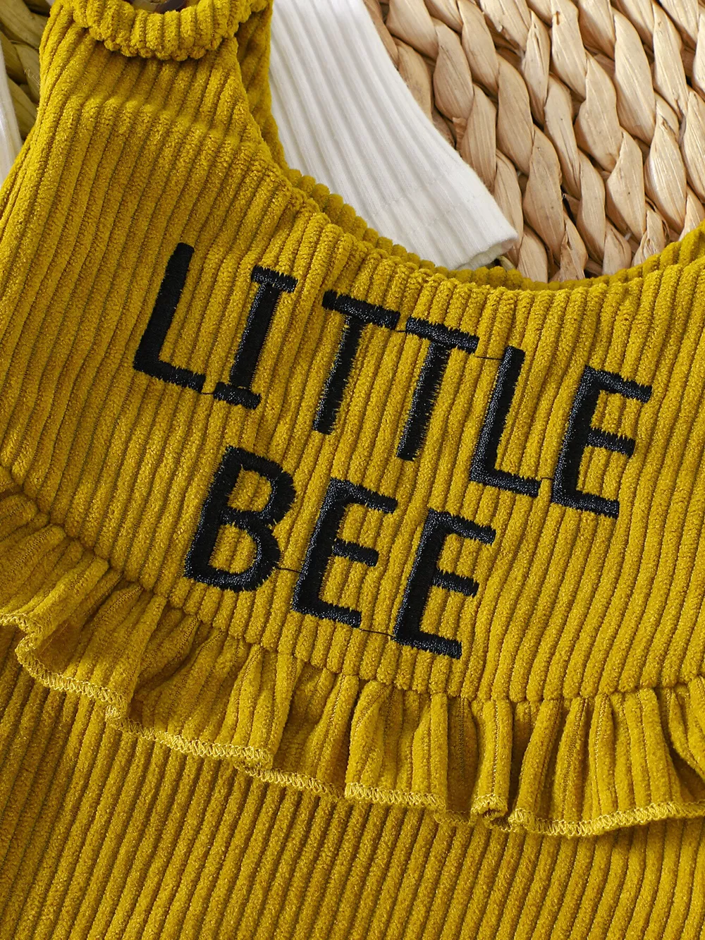 Children's Ribbed Bodysuit & Dress & Headband Set, image 6