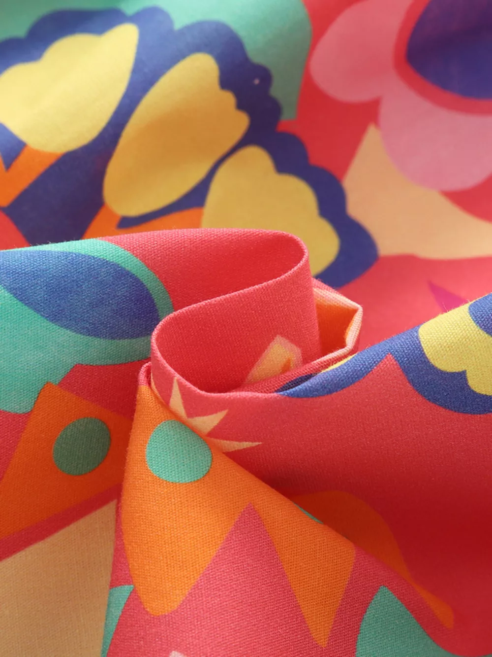 Children's Floral Print Button Detail Casual Dress, image 3