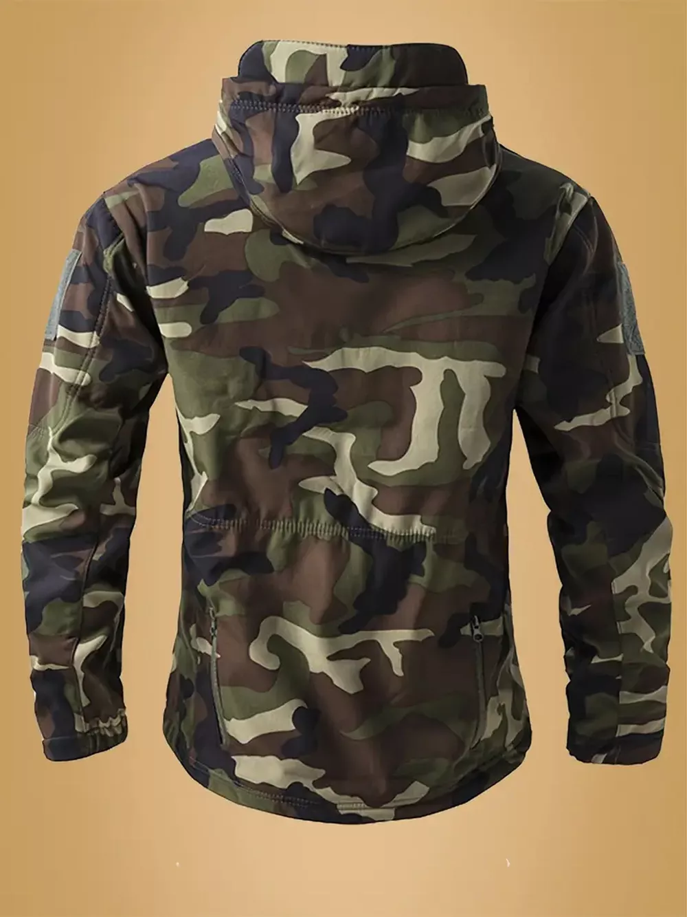 Men's Camouflage Zip Up Hooded Jacket, image 2