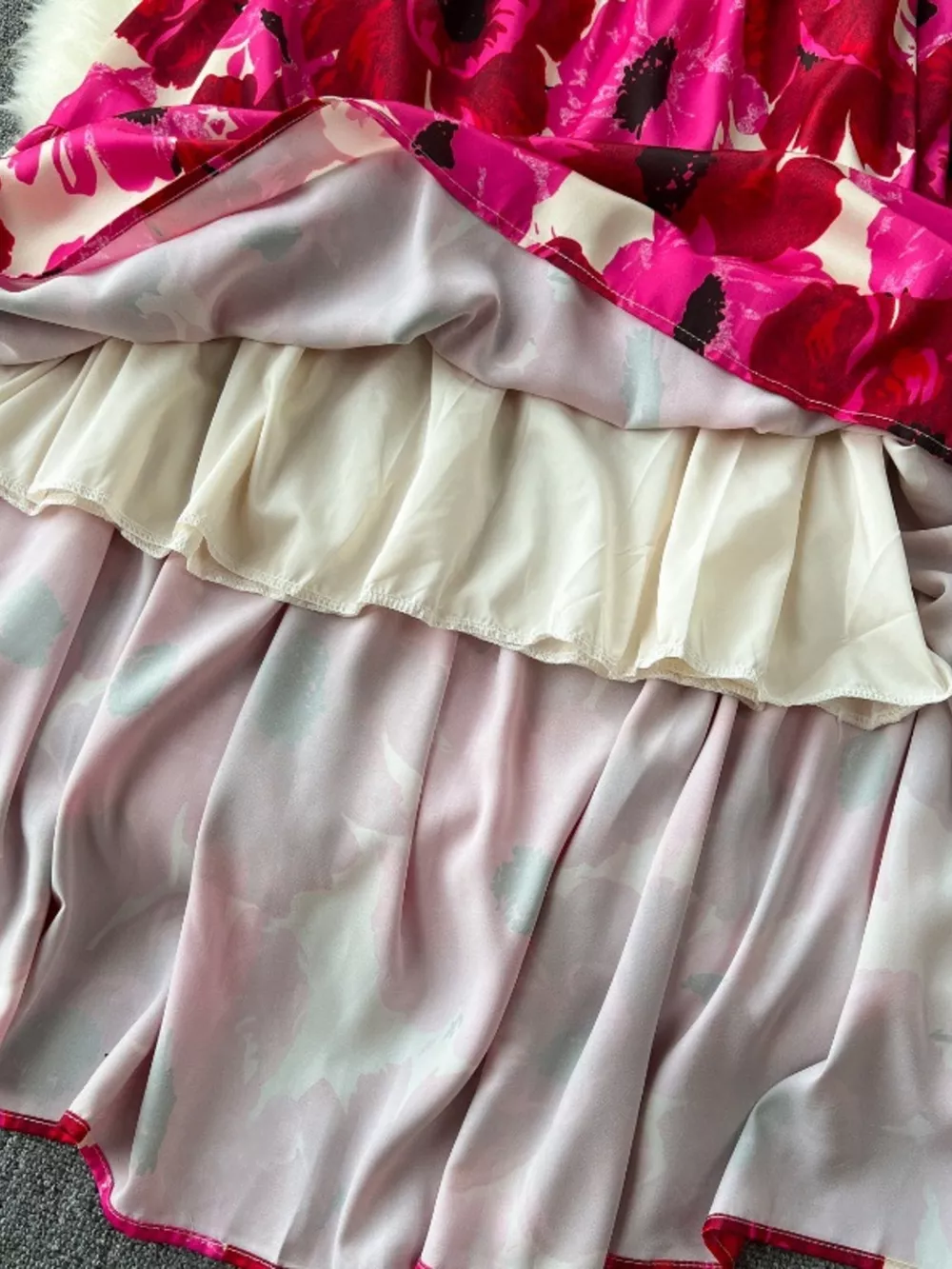 Floral Print Tiered Cami Dress, image 3