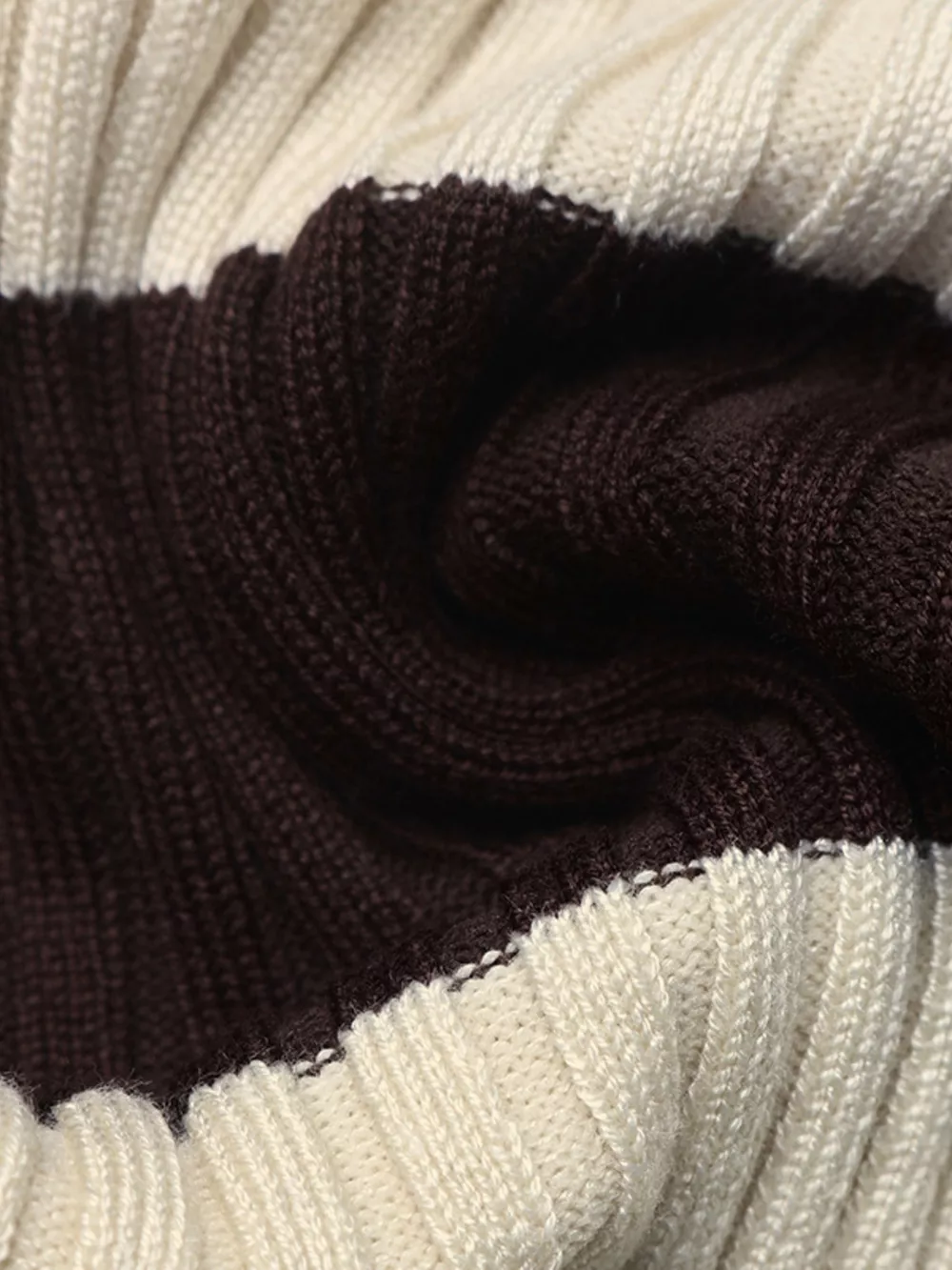 Striped Ribbed Knit Long Sleeve Sweater, image 9
