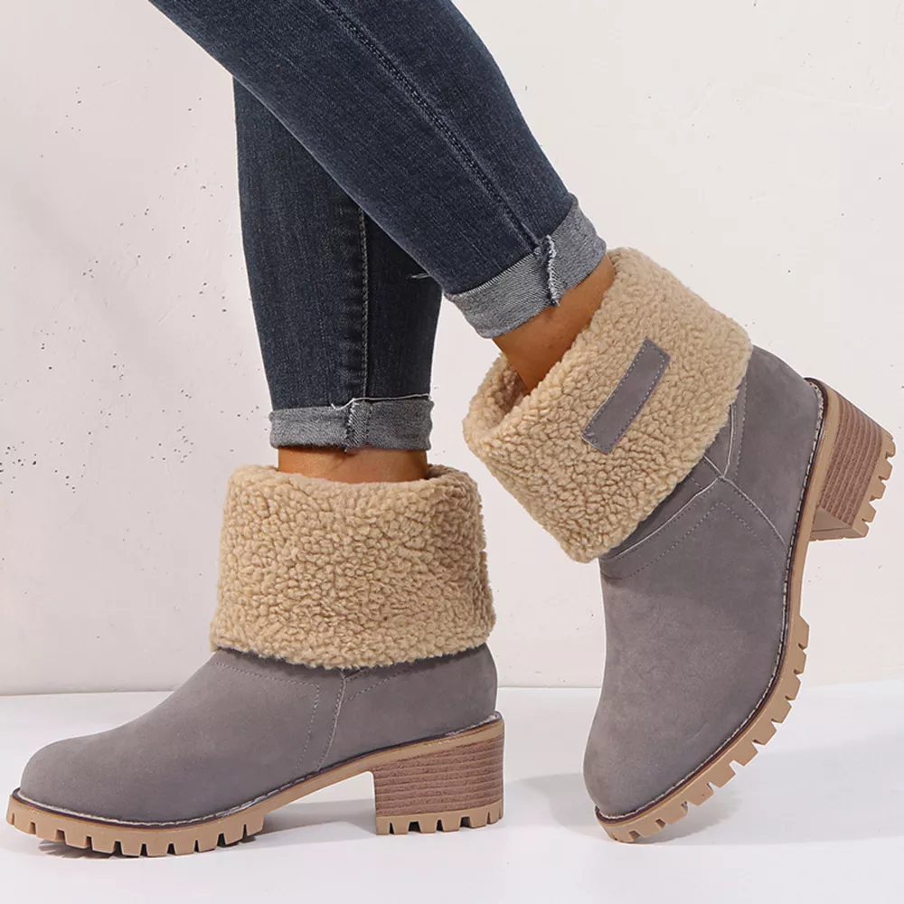Round Toe Block Heels Boots, image 13