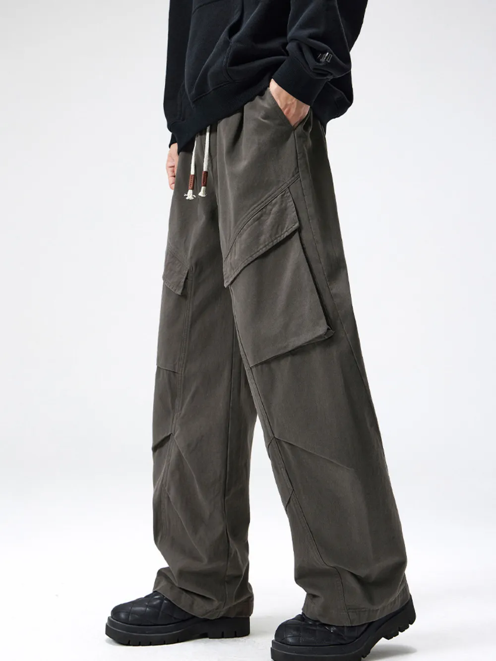 Men's Plus Size Cargo Utility Pants with Multiple Pockets, image 3