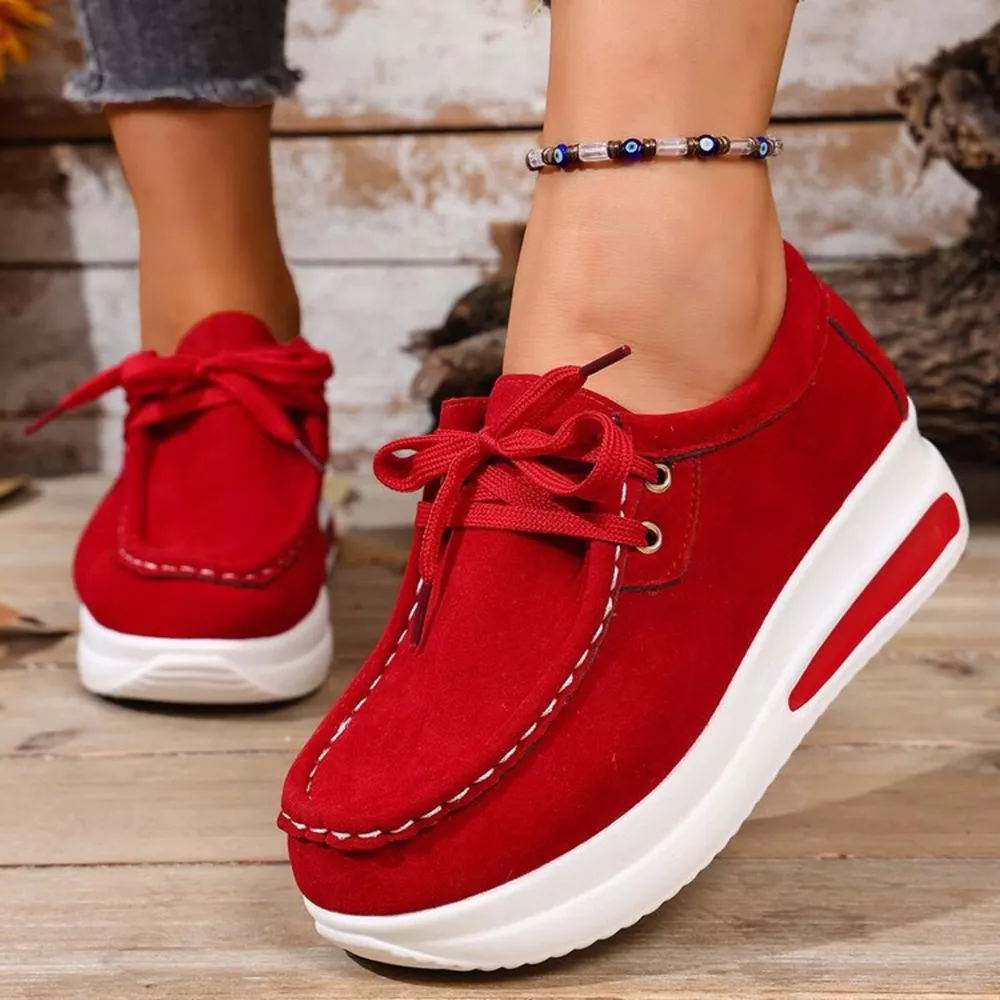 Round Toe Platform Sneakers, image 12