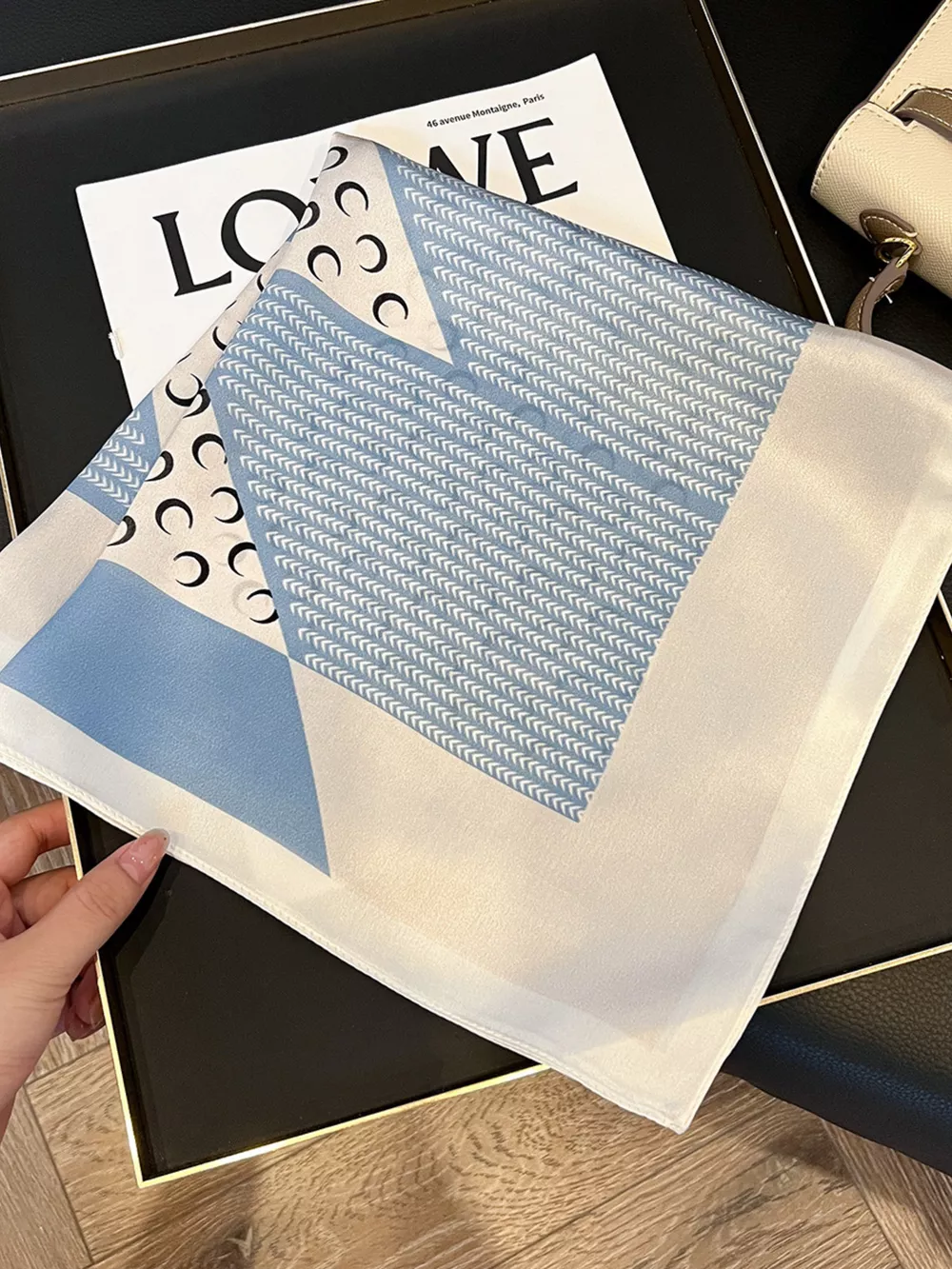 Printed Silk Square Scarf, image 6