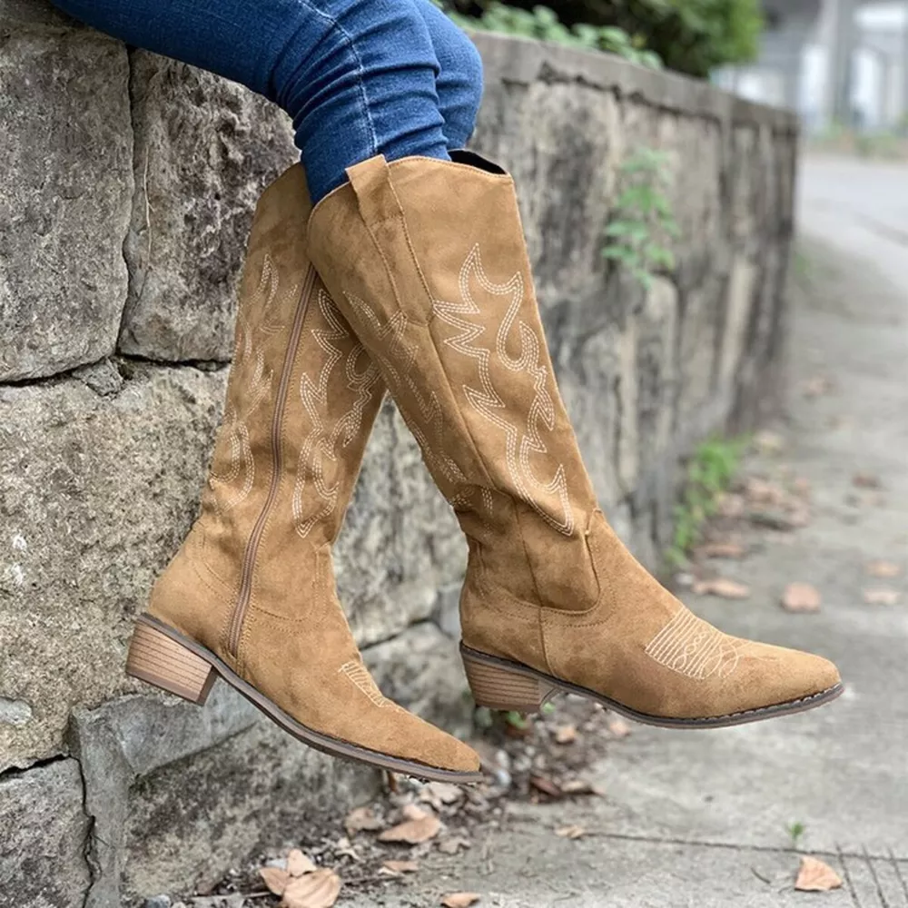 Point Toe Block Heels Boots, image 5