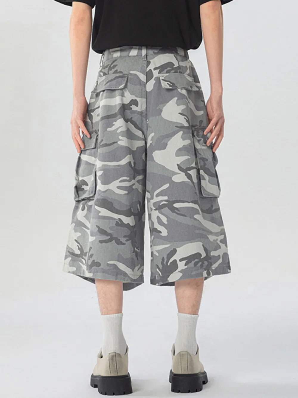 Men's Urban Camo Wide Leg Cargo Pants, image 3