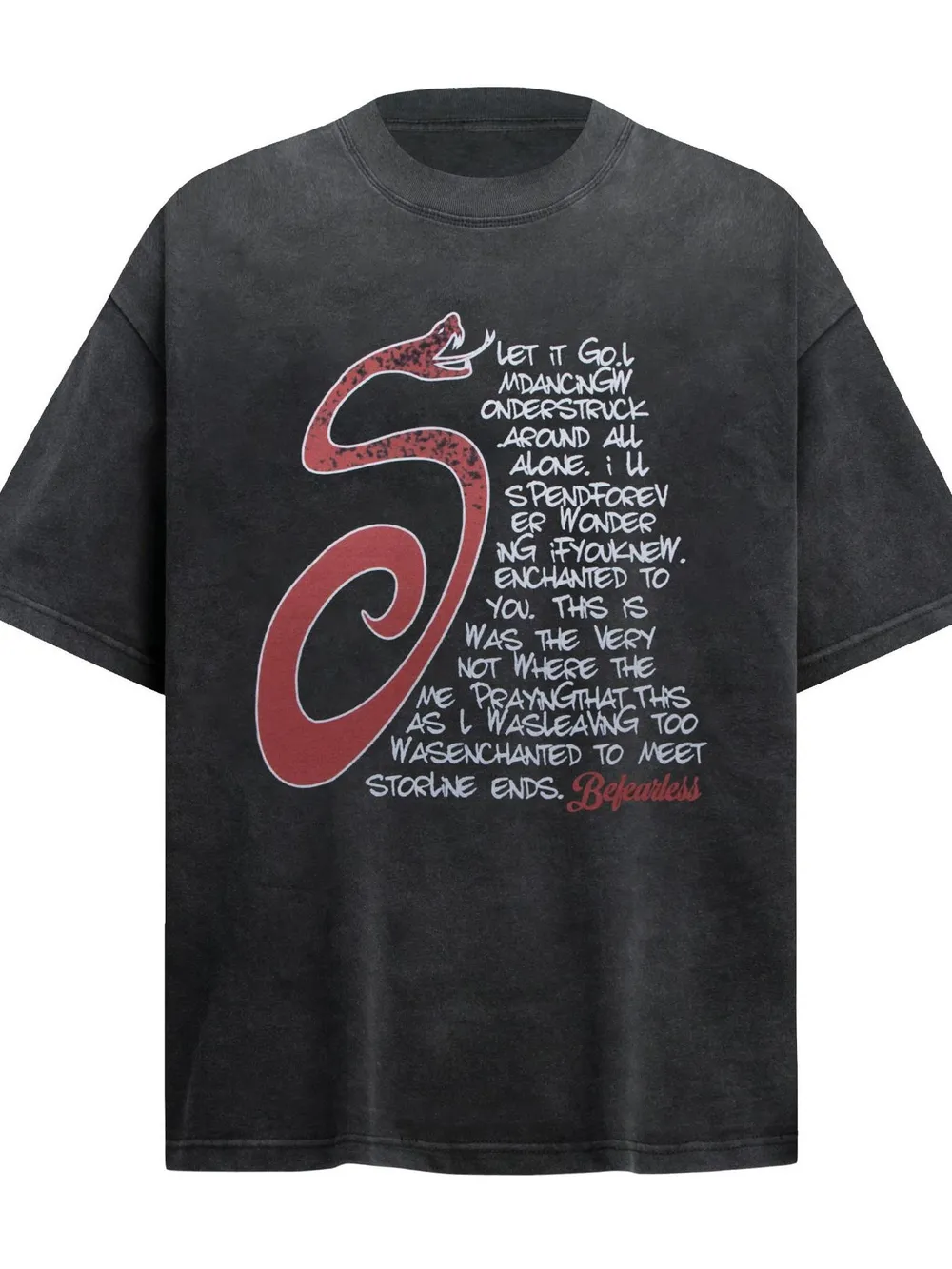 Men's Letter Round Neck Short Sleeve T-Shirt, image 2